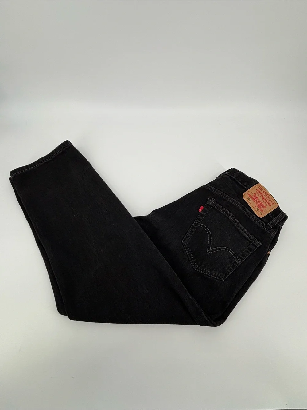 Vtg Levis 505 Black Denim Jeans Mens 36x29 Made In Canada 100% Cotton Regular